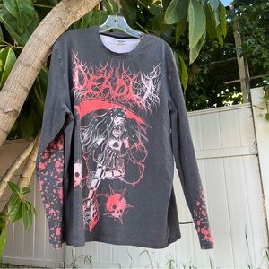 Deadly Dirtbag 666 Graphic Long sleeve T-Shirt.